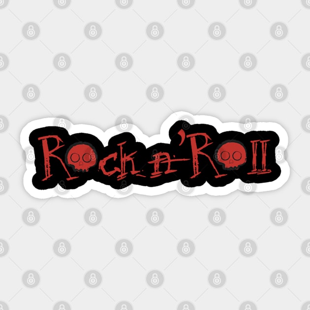 Rock N' Roll With Skulls Sticker by Heartfeltarts